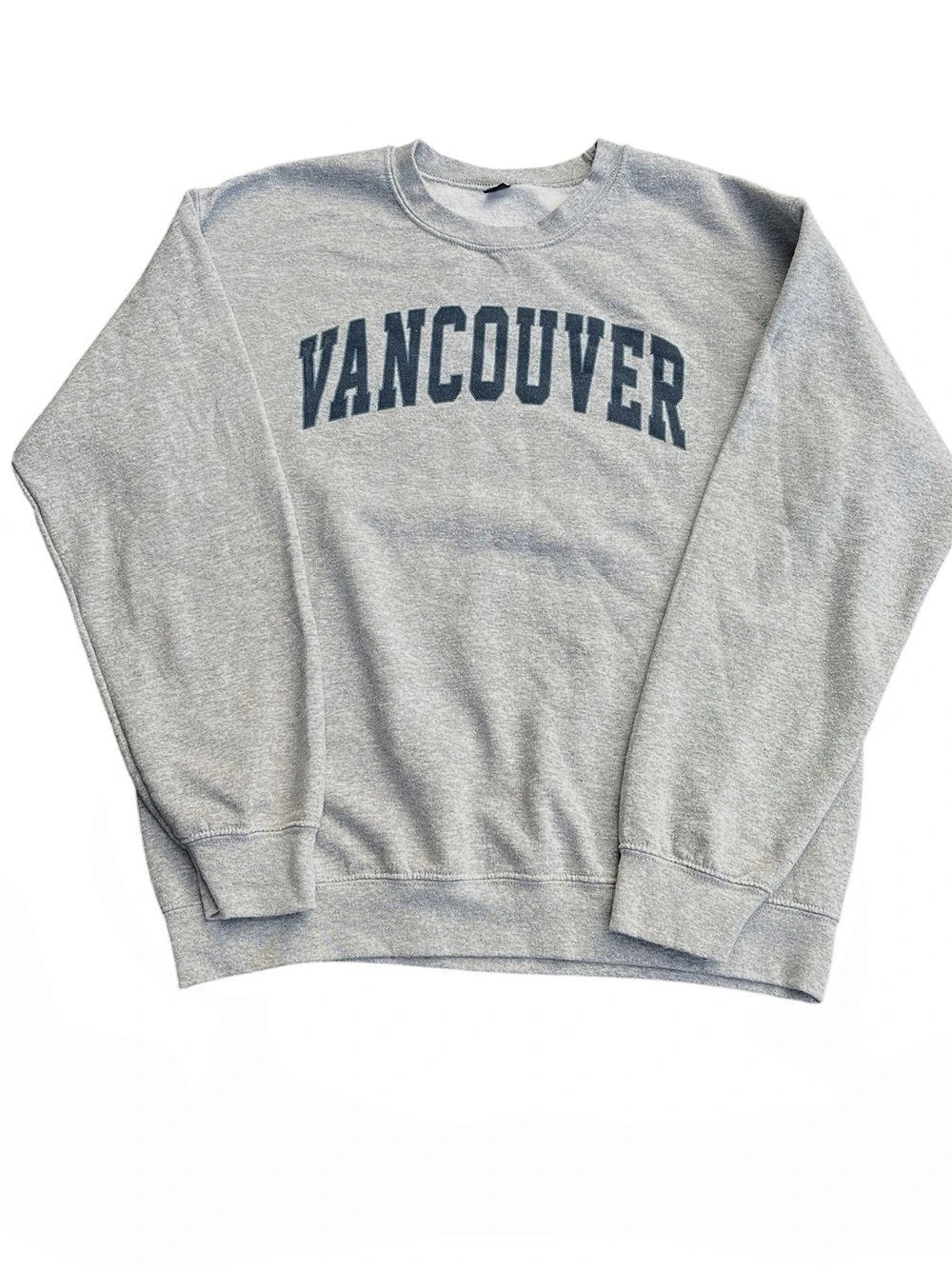 Vintage Grey/Navy Vancouver Graphic Crewneck Sweatshirt (M/L)